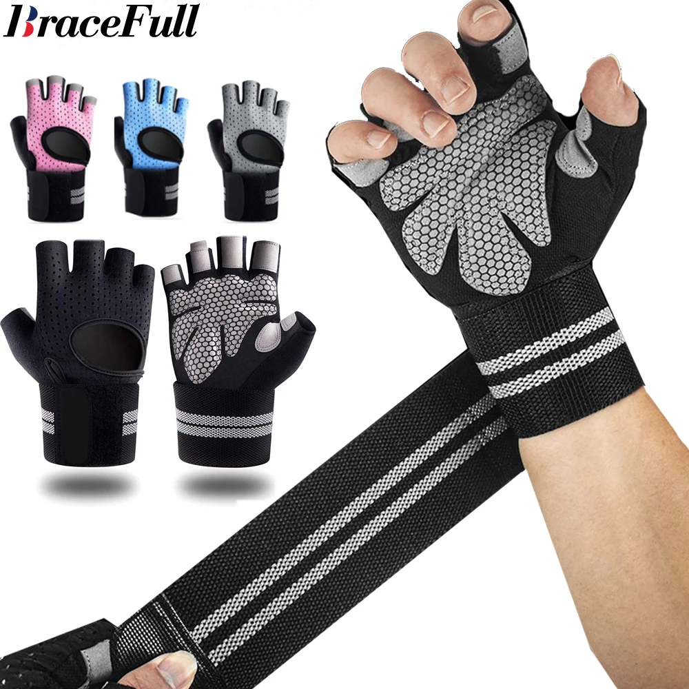1Pair Half Finger Gym Fitness  - Crossfit Accessories review and price